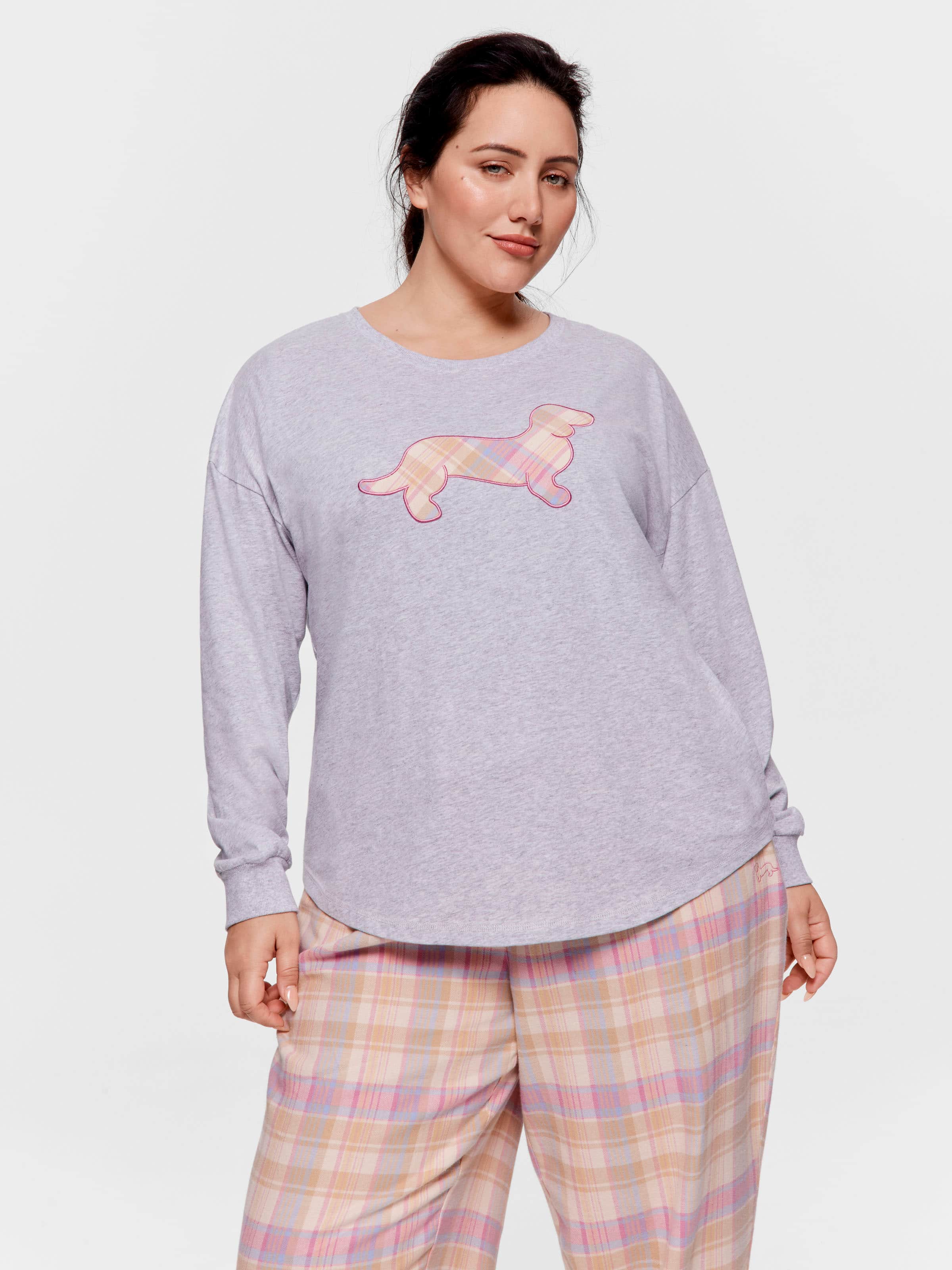 P.A. Plus Penny Check Long Sleeve Top