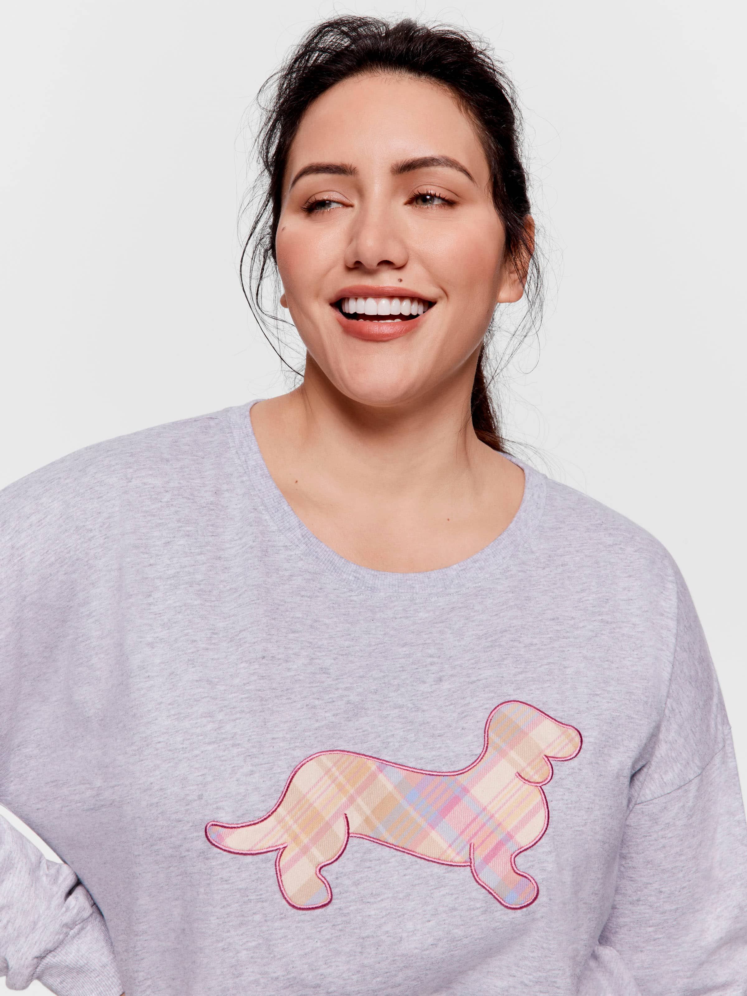P.A. Plus Penny Check Long Sleeve Top