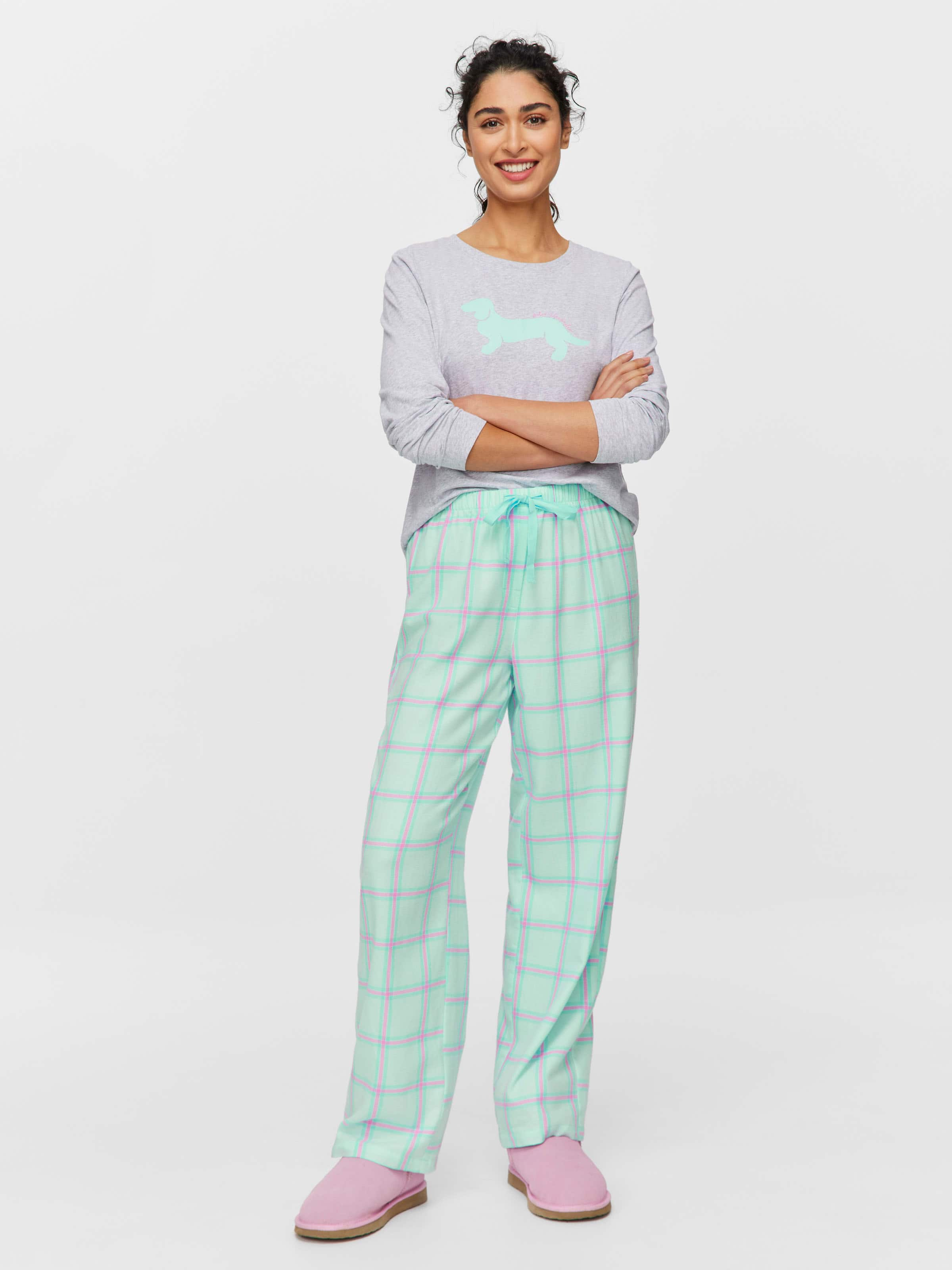 Check Flannelette Pj Pant - Peter Alexander Online