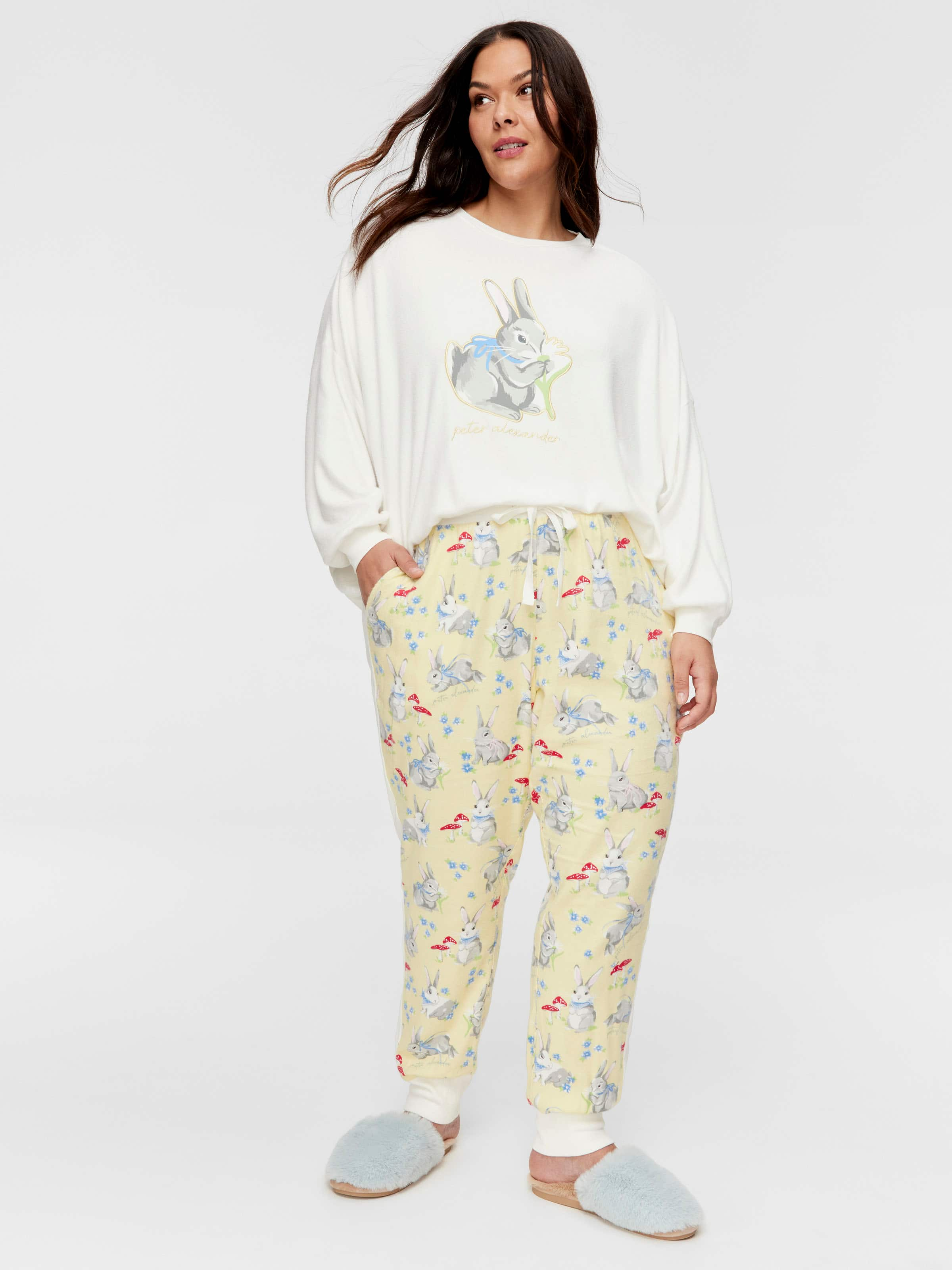 P.A. Plus Garden Bunny Bamboo Flannelette Pj Pant - Peter Alexander Online