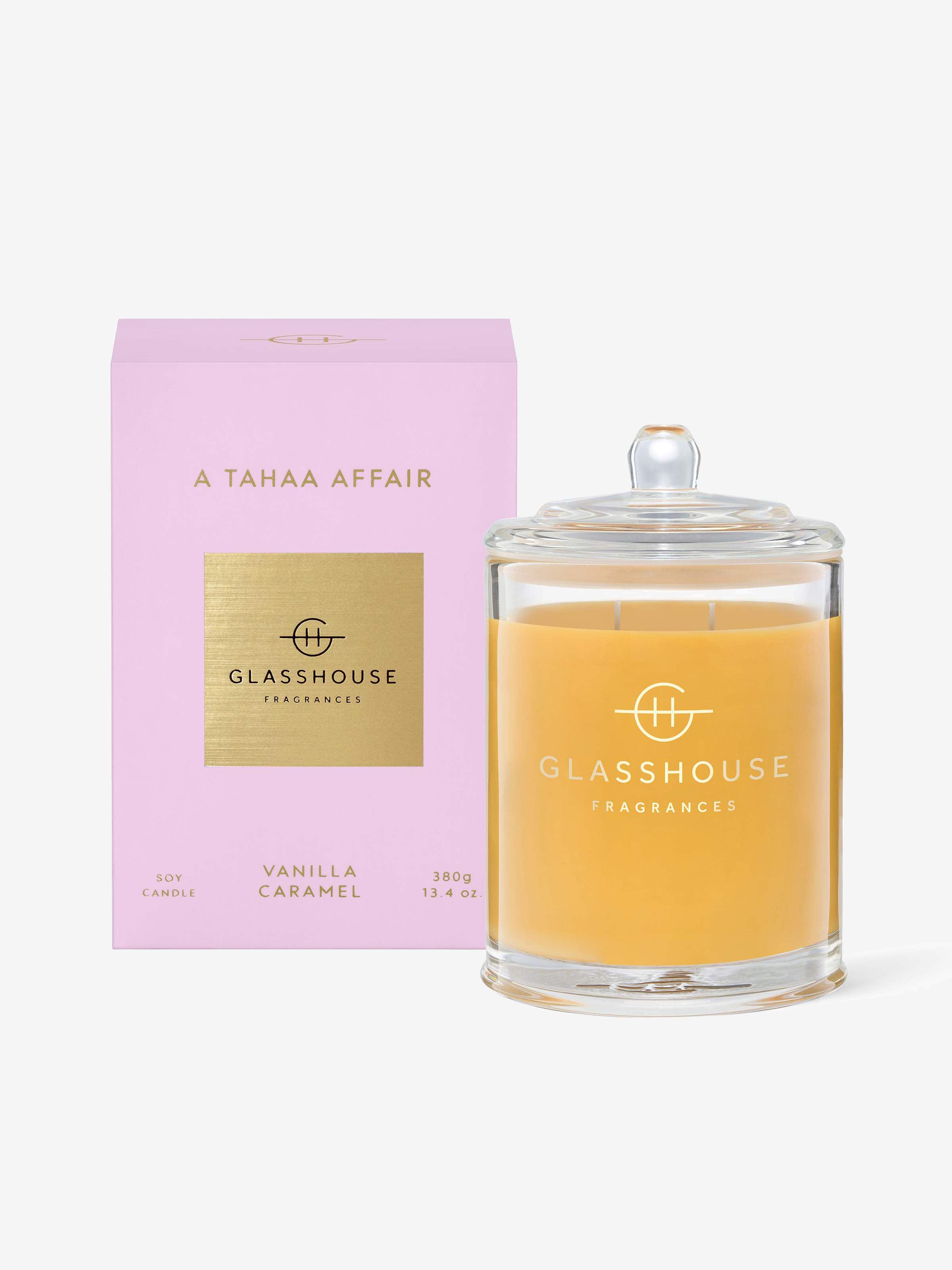 Glasshouse Fragrances Soy Candle 380G Tahaa Affair - Peter Alexander Online